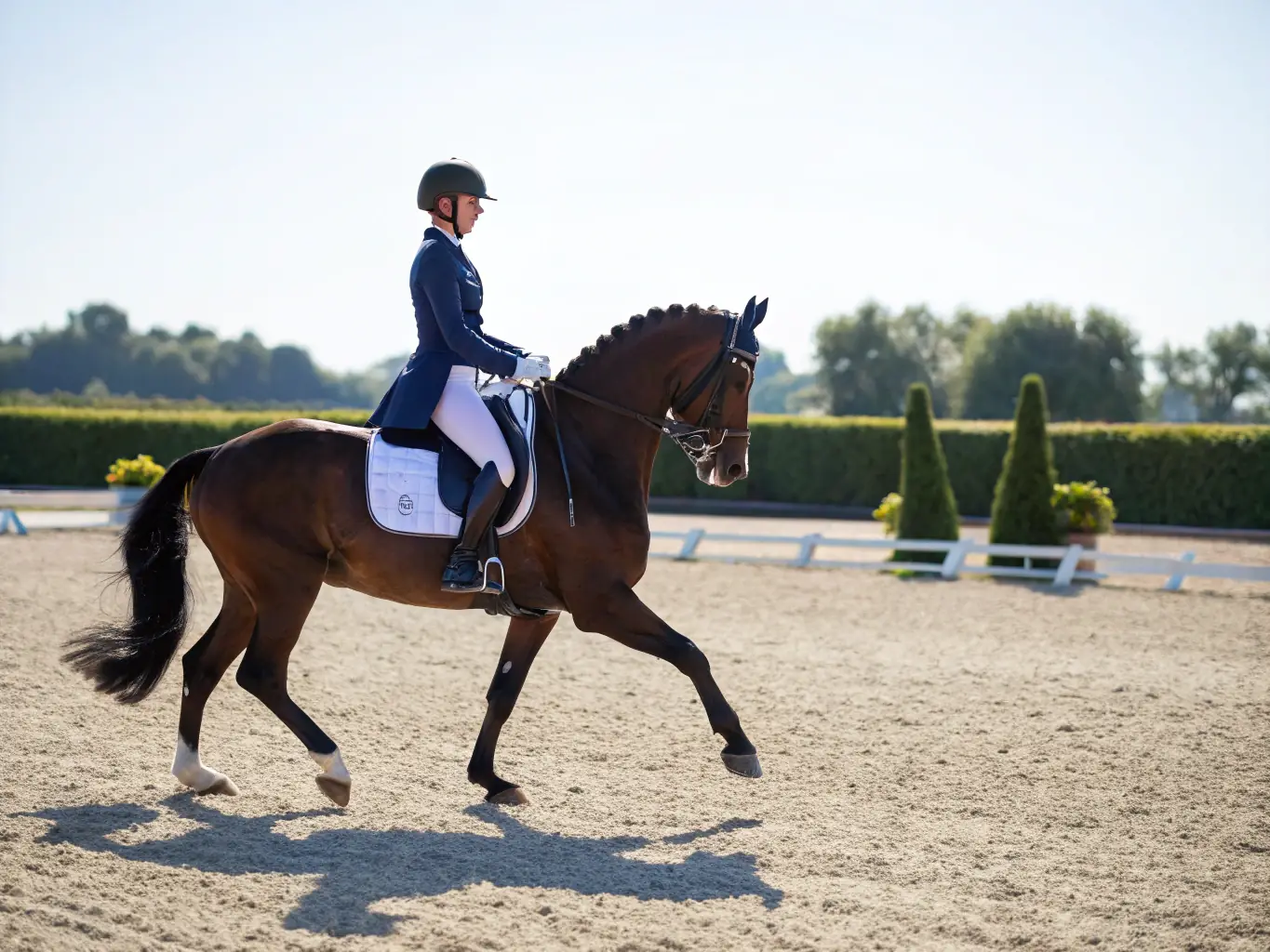 A group of riders participating in a dressage clinic at CONCOURS HIPPIQUE LA ROCHEFOUCAULD, focusing on refining their technique and improving their communication with their horses.